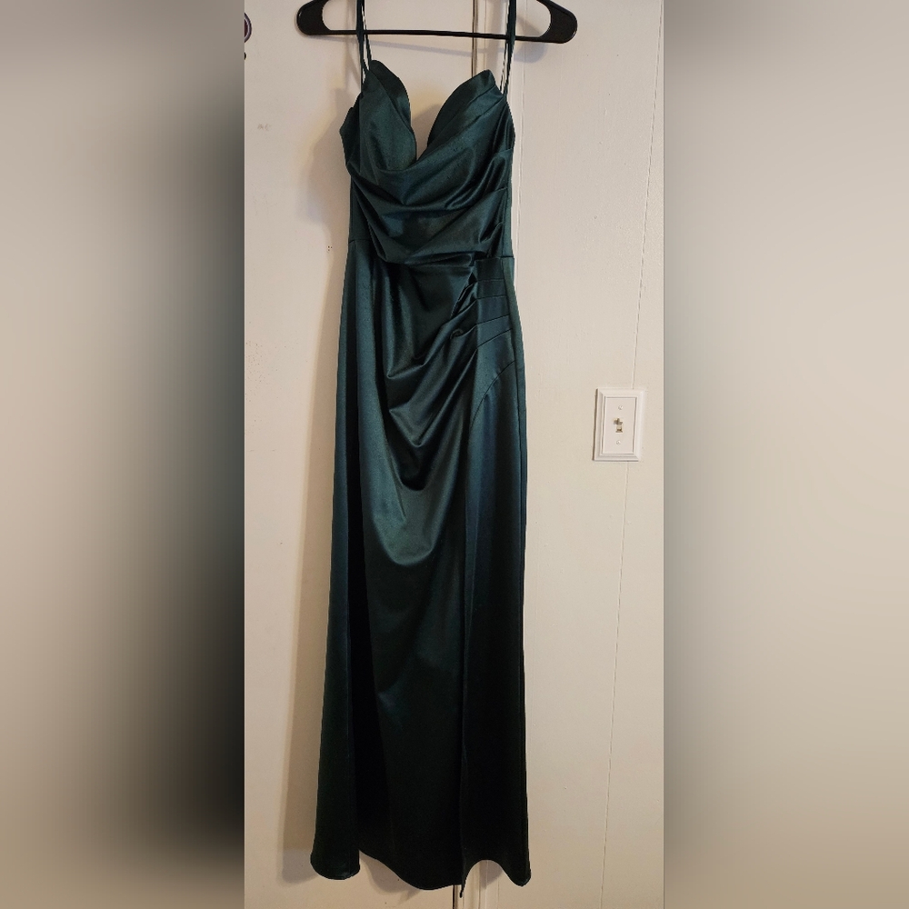 Blondie Nites Dark Green Maxi Dress
